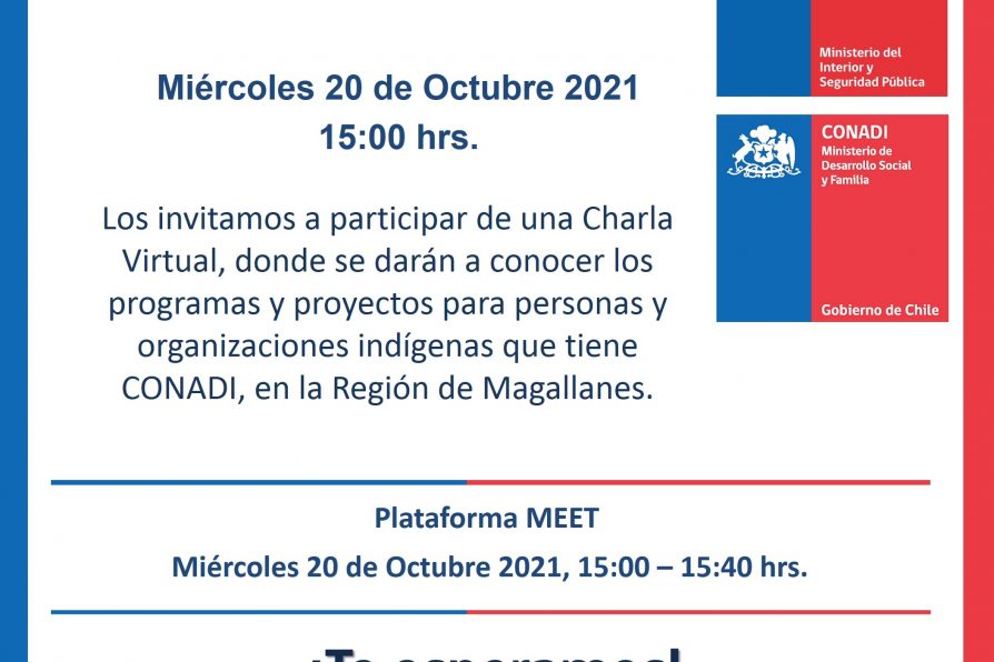 LA DPP DE TIERRA DEL FUEGO INVITA A UNA CHARLA VIRTUAL CONADI