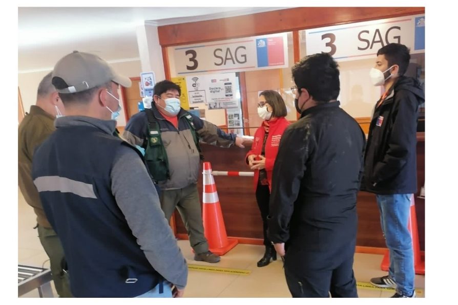 Delegada Provincial de Tierra del Fuego visita Unidad de Pasos Fronterizos de San Sebastián.